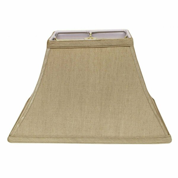 Estallar 16 in. Pale Brown Rectangle Bell No Slub Lampshade, Tan ES3101383